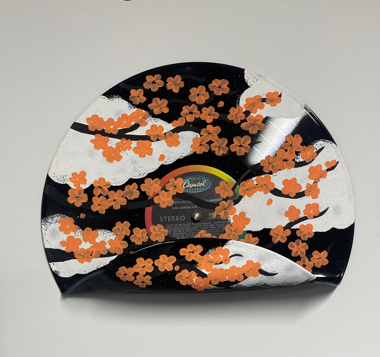 Cherry Blossom Vinyl Record Shelf