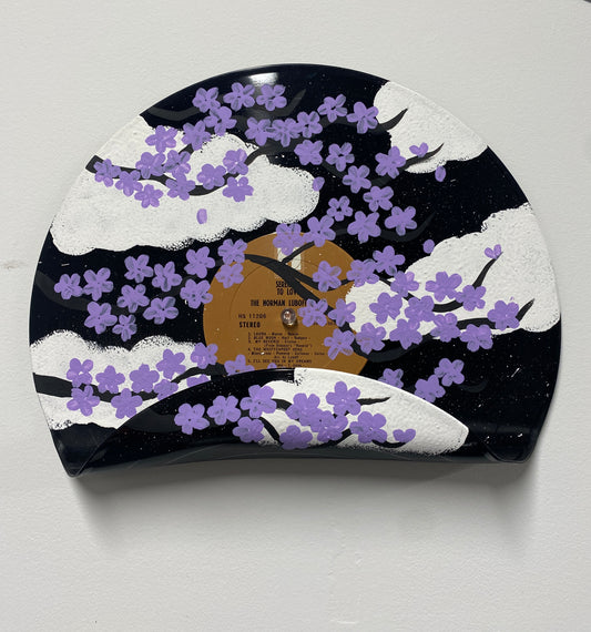 Cherry Blossom Vinyl Record Shelf