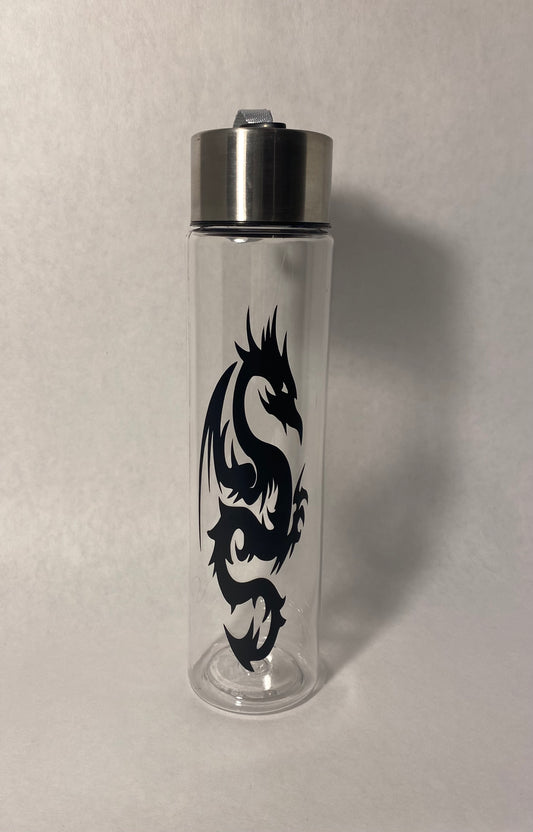 Dragon 18oz clear water bottle