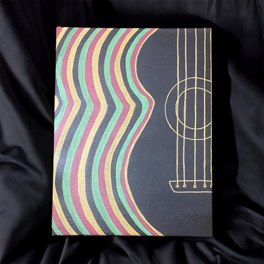 Color Me Jazzy Guitar Painting/Hand-Painted
